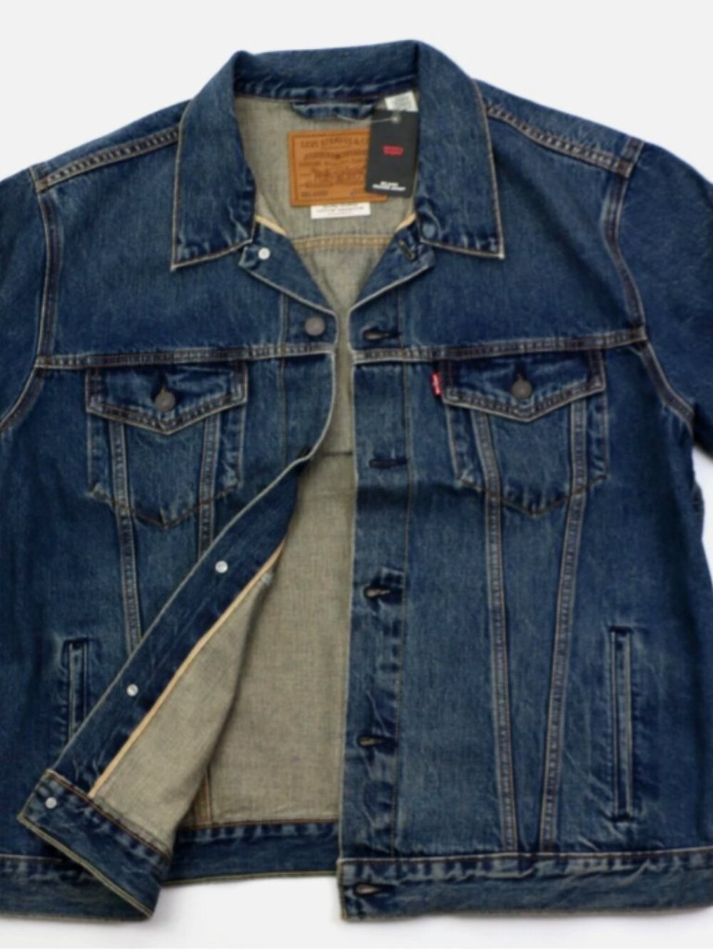 Levi's Type 3 Relaxed Fit Selvedge Denim Trucker Jacket Men's Size M New